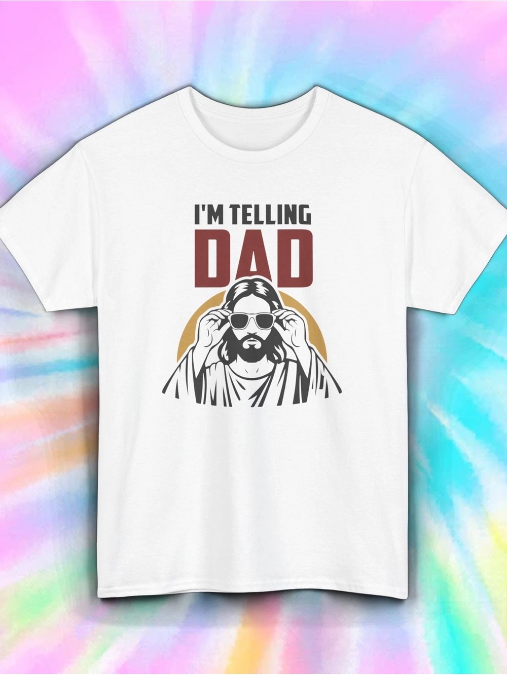 I'm Telling Dad Graphic Tee - White